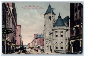 1906 Water Street Post Office Building Augusta Maine ME Antique Vintage Postcard