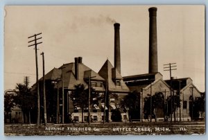 c1910's Advance Thresher Co. Battle Creek Michigan MI RPPC Photo Postcard