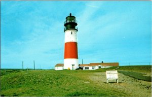 Sankaty Head Lighthouse Nantucket MA Vintage Postcard H80