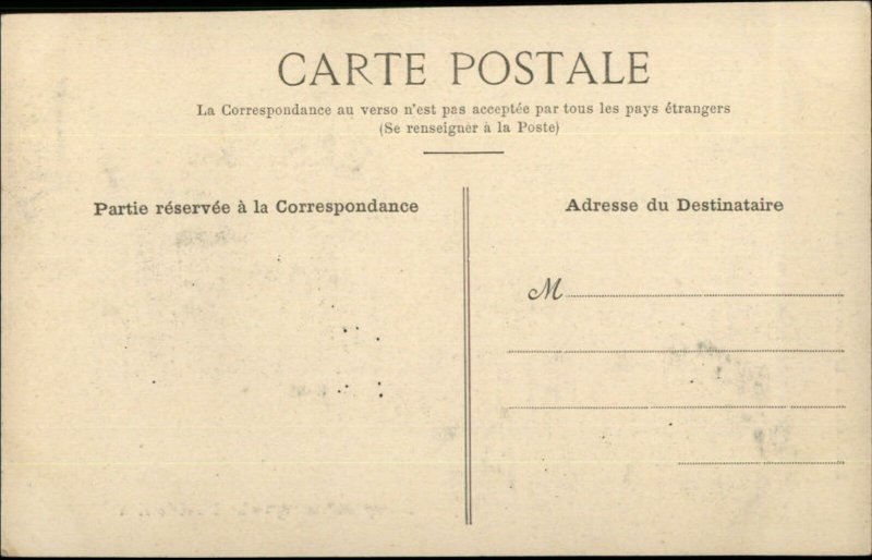 French Auto Car Racing Duray 130 chx De Dietrich c1910 Postcard