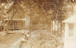 RPPC Island Park, Michigan Coloma 1908 Real Photo Vintage Postcard