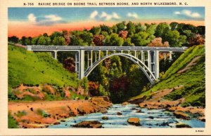 North Carolina Ravine Bridge On Boone Trail Between Boone and North Wilkesboro