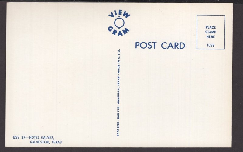 Texas Galveston - Hotel Galvez - Chrome