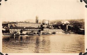 Powell River British Columbia Paper Mill Real Photo Antique Postcard K84352