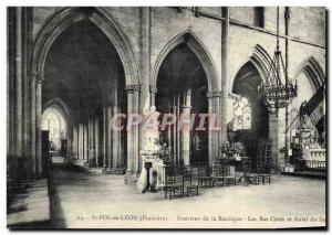 Old Postcard Saint Pol De Leon's Basilica Interior The Lower ratings and Alta...