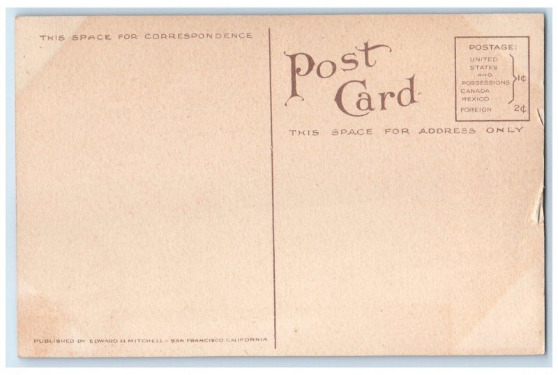 c1910's Post Office Federal Building Trolley Los Angeles California CA Postcard