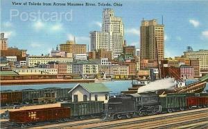 OH, Toledo, Ohio, City View from Across Maumee River, Tichnor No. 65929