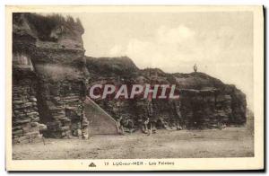 Old Postcard Luc Sur Mer Cliffs