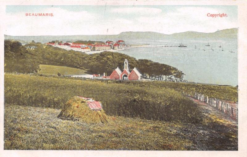 BEAUMARIS ANGLESEY WALES UK~PANORAMA VIEW~ POSTCARD