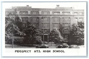 c1930's Prospect Hts. High School Cars Brooklyn New York NY RPPC Photo Postcard