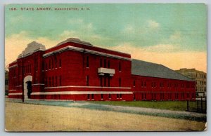 State Armory  Manchester   New Hampshire  Postcard  c1910