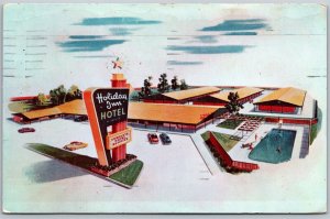 Vtg Independence Missouri MO Holiday Inn Hotel Motel 1950s Postcard