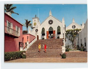 Postcard St. Peter's Church in St. George's Parish Bermuda