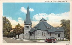 E30/ Salisbury Maryland Md Postcard 1935 Asbury M.E. Church Building