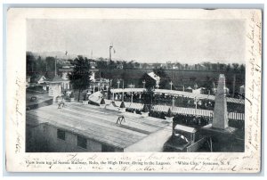 View On The Top Of Scenic Railway Bolo High Drive Lagoon White City Postcard