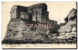 Old Postcard From Royan Talmont L & # 39Eglise And The Promontory