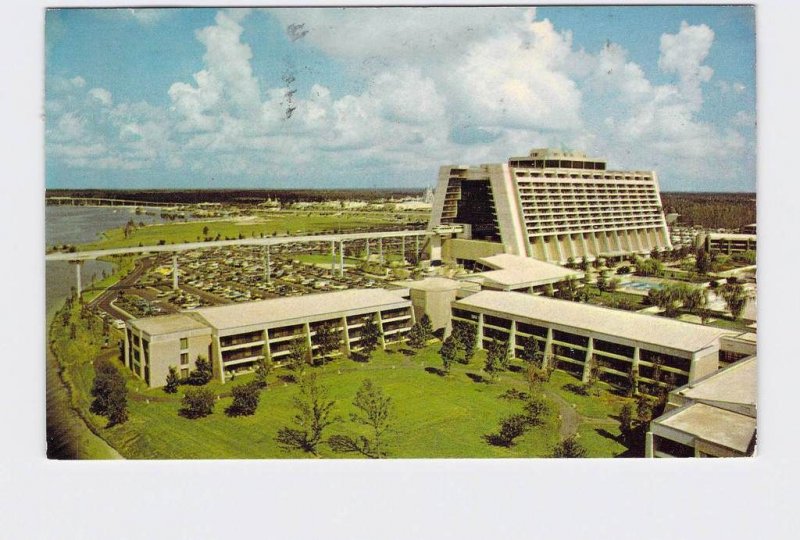 VINTAGE POSTCARD WALT DISNEY WORLD CONTEMPORARY RESORT EXTERIOR 