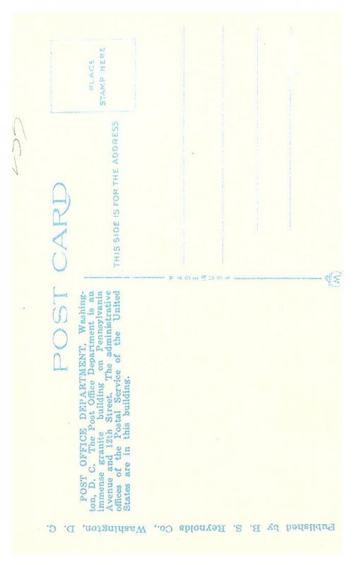 Washington D.C.  Post Office Building