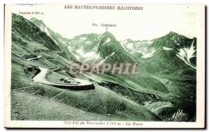 Old Postcard The High Pyrenees Illustrated Pic Campana Col du Tourmalet Road