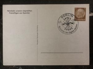 1939 Berlin Germany RPPC Postcard cover homecoming of our victorious volunteers