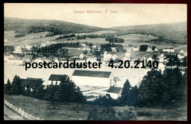 h3012 - GASPE Quebec Postcard 1910s Harbor View