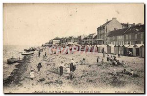 Old Postcard Langrune sur Mer View from Castel
