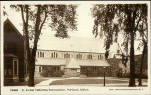 Portland ME St. Lukes Church c1910 Real Photo Postcard