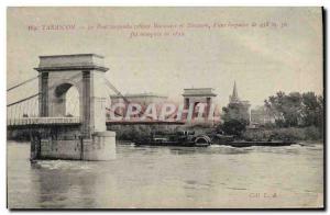 Old Postcard Tarascon Bridge The suspension bridge connecting Tarascon and Be...