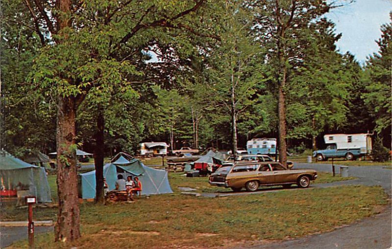 Camping at Parker Dam Penfield, Pennsylvania, USA 1978 