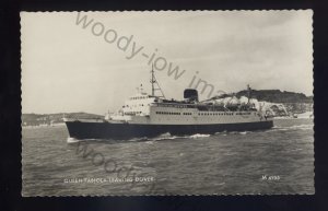 f2180 - Belgian Ferry - Queen Fabiola leaving Dover - postcard