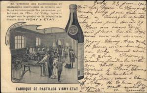 French Mineral Water? Fabrique de Pastilles Vichy-Etate Bottle 1901 Postcard