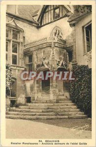 Old Postcard Beauvais Staircase Renaissance former residence of the Abbe Gellee