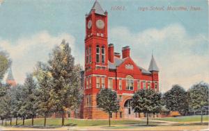 MUSCATINE IOWA-HIGH SCHOOL POSTCARD 191s