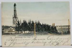 Sweden Monument of the Battle by Lund c1902 Postcard I8