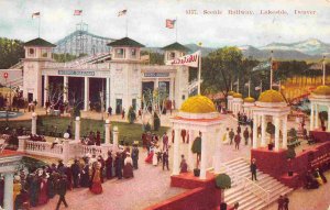 Scenic Railway Lakeside Amusement Park Denver Colorado 1910c postcard