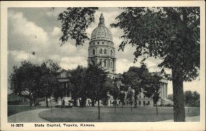 Fred Harvey H-375 Topeka Kansas KS State Capitol Vintage Postcard