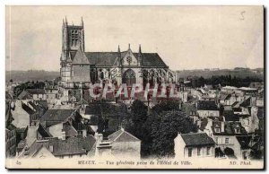 Meaux Old Postcard General view taken from & # City 39hotel