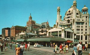 Vintage Postcard Hotels Shops & Auction Galleries Atlantic City Boardwalk NJ