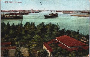 Egypt Port Said Suez Canal Vintage Postcard C126