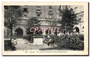 Old Postcard Lyon a corner of the palace garden Saint Pierre