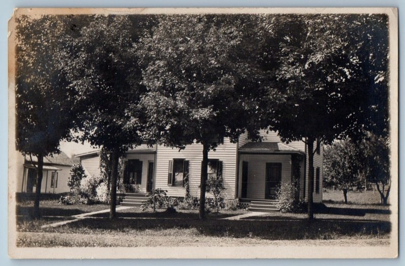 1908 House And Trees View Castorland New York NY RPPC Photo Antique Postcard