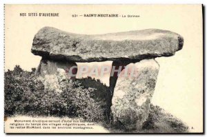 Postcard Old Megalith Dolmen Saint Nectaire