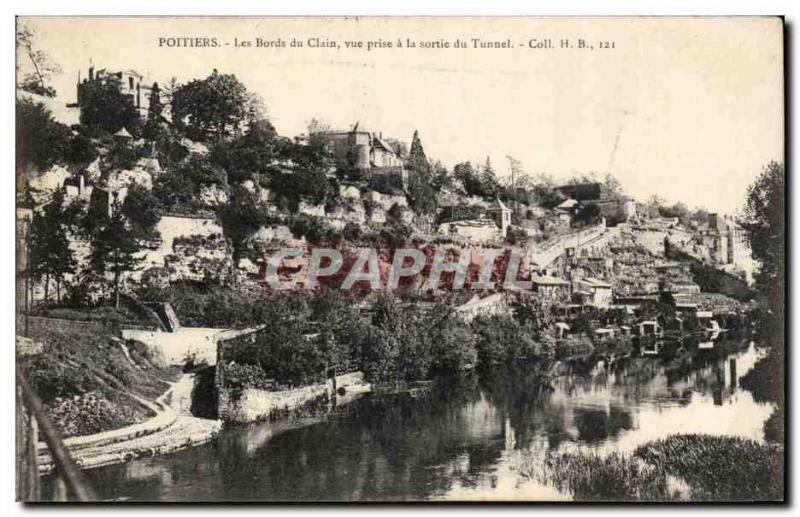 Poitiers Old Postcard edges Clain was shooting out of the tunnel