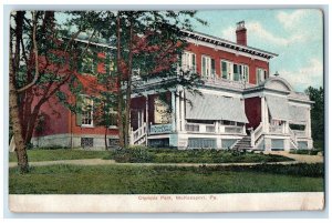 c1920's Olympia Park Building Restaurant Porch McKeesport Pennsylvania Postcard