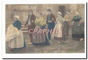 Auvergne Old Postcard a baptism (feast)