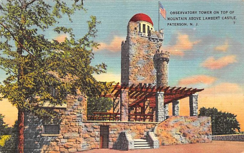 Observatory Tower On Top of Mountain Above Lambert Castle Paterson NJ 