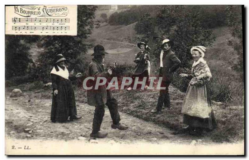 Old Postcard Folklore Auvergne The bourree The Vouale The Rouzette