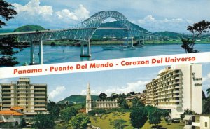 Panama Puente Del Mundo Corazon Del Universo Vintage Postcard 08.09