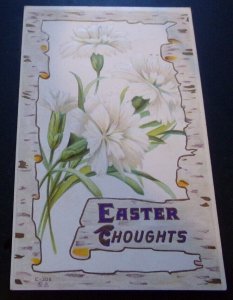 VINTAGE .01 POSTCARD EMBOSSED -  1911 USED -  EASTER THOUGHTS