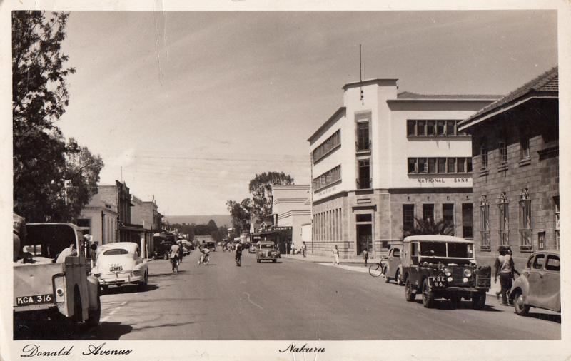 Kenya Nakuru Animated Donald Avenue National Bank classic cars bikes shops store